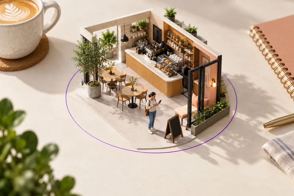 Concept model of a workplace with a small attendance boundary