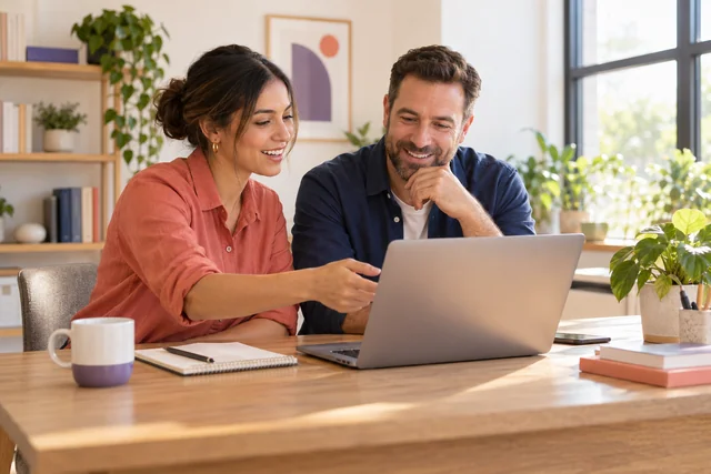 Manager and employee reviewing recorded working hours together