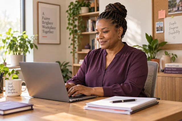 Administrator preparing a pay period at a tidy desk